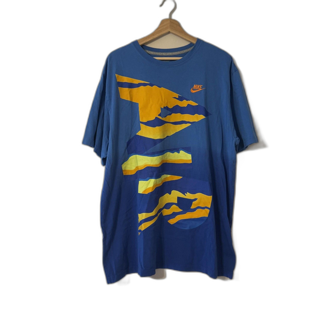 Nike air Shirt Mens 2XL Blue Graphic Tee Regular Fit Swoosh Logo Athletic Sports - Picture 1 of 6